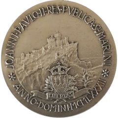 Token - Commemoration of Pope John Paul II`s visit to San Marino on 5 May 1983