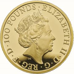 100 Pounds - Elizabeth II Black Bull of Clarence, Gold Proof