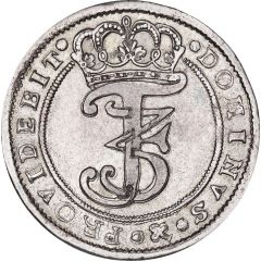 2 Mark Dansk - Frederik III Type 2: lettering clockwise
