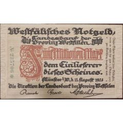 5 000 000 Mark Landesbank der Provinz Westfalen