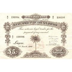 100 Shillings / 5 Pounds