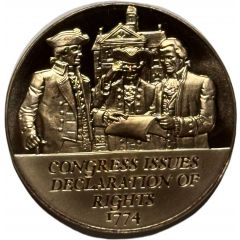 Medal - History of the American Revolution Congress Issues Declaration of Rights