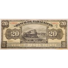 20 Pesos El Banco de Tamaulipas