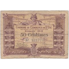 50 centimes Chambre de Commerce de St-Dié [88]
