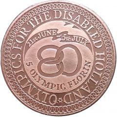 Medal - 5 Florins Olympics for the Disabled Holland