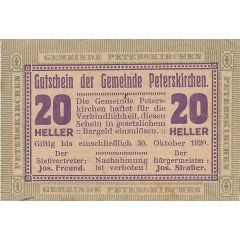 20 Heller Peterskirchen