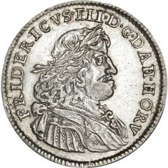 1/2 Krone - Frederik III Type 1, Year in legend