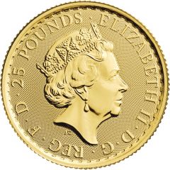 25 Pounds - Elizabeth II Churchill and Roosevelt, 1/4 oz Fine Gold