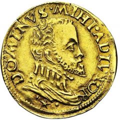 1/2 Gold Real - Philip II with Portugal arms