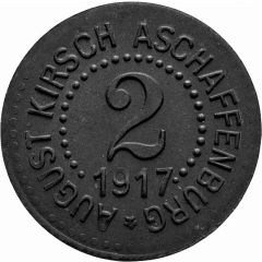 2 Pfennig - Aschaffenburg August Kirsch