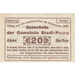 20 Heller Stadl-Paura