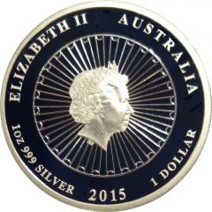 1 Dollar - Elizabeth II 4th Portrait - Australian Mother of Pearl