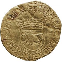 Gold Ecu with sun - Henry I of Albret