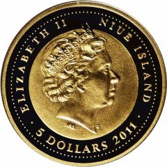 5 Dollars - Elizabeth II Golden Dragon