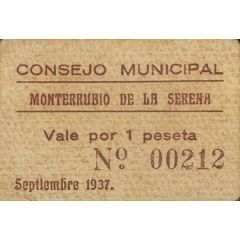 1 Peseta Monterrubio de la Serena