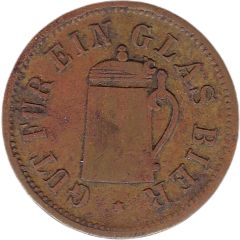 1 Glas Bier Countermarked `P`
