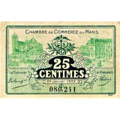 25 Centimes - Chambre de Commerce du Mans 72