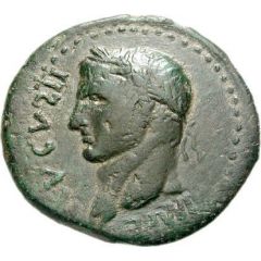 Æ24 - Augustus COL IVL FEL GEM LVSTRA