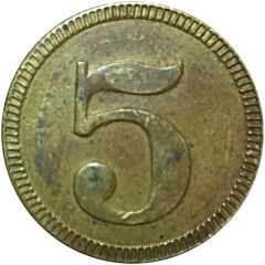 5 Cents Brass, 21 mm