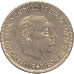 5 Pesetas - Francisco Franco Nickel