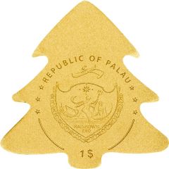 1 Dollar Golden Christmas Tree