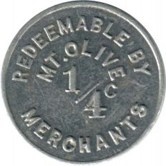 1/4 Cent - Mount Olive Merchants Mt. Olive, Illinois