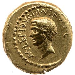Aureus - Marcus Aemilius Lepidus M·LEPIDVS·III·VIR·R·P·C / L·MVSSIDIVS LONGVS