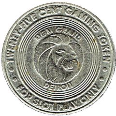 25 Cent Gaming Token - MGM Grand Detroit
