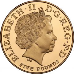5 Pounds - Elizabeth II Trafalgar, Gold Proof