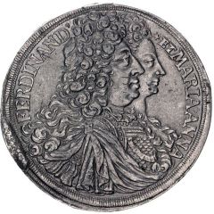 1 Thaler - Ferdinand William Eusebius and Maria Anna Vienna; Tin pattern