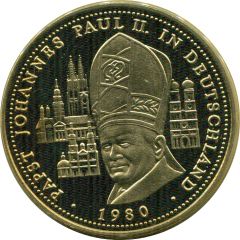 Token - 40 Jahre Bundesrepublik Deutschland Pope IIoannes Paulus II in Germany