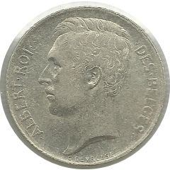 50 Centimes - Albert I French text