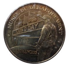 Monnaie de Paris Tourist Token - Arromanches Musée du Débarquement - Le soldat anglais and le logo