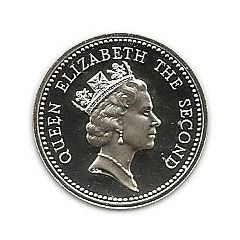 1 Pound - Elizabeth II 3rd portrait, Silver Proof Issue