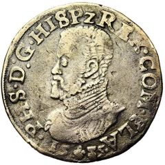 1/2 Daalder `1/2 Philipsdaalder` - Philip II Bust left