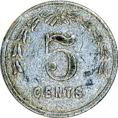 5 Cents - Cuba Battery O 2nd Artillery Canteen