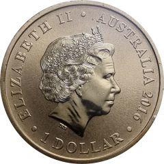 1 Dollar - Elizabeth II 4th Portrait - Year of the Monkey