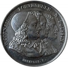 Médaille - Corneille, Fontenelle et Poussin - Académie de Rouen