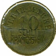 10 Pfennig Werth-Marke, Countermarked `L.Schlitt Kranichstein`