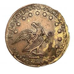 Hard Times Token - A. Loomis, Groceries and Liquor Cleveland, Ohio
