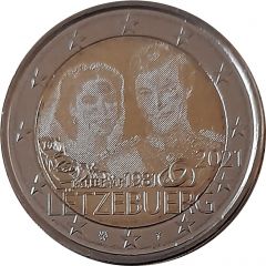 2 Euros - Henri I Marriage of Grand Duke Henri - hologram version