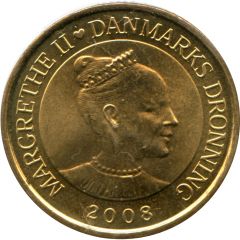 20 Kroner - Margrethe II 4th portrait, Dannebrog