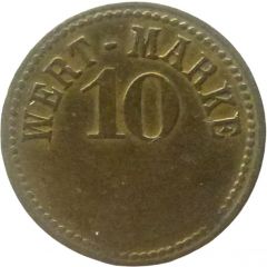 10 Pfennig Wert-Marke, Countermarked `V`