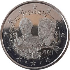 2 Euros - Henri I Grand Duke Jean - hologram version