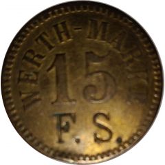 15 Pfennig Werth-Marke, Countermarked 'FS'