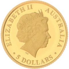 5 Dollars - Elizabeth II 4th Portrait - Dingo, Gold Bullion Coin