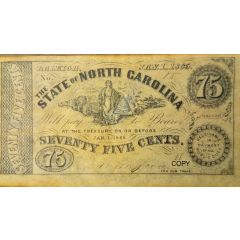 75 Cents - The state Of North Carolina