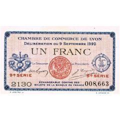 1 Franc - Chambre de Commerce de Lyon 69
