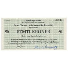 50 Kroner Great Norwegian Spitsbergen Coal Company
