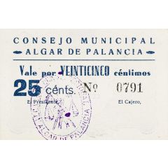 25 Céntimos Algar de Palancia